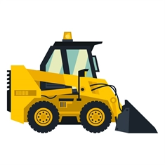 Construction Theme Loader Machine Transparent Sticker